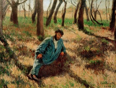 Father Magloire Lying in a Wood by Gustave Caillebotte